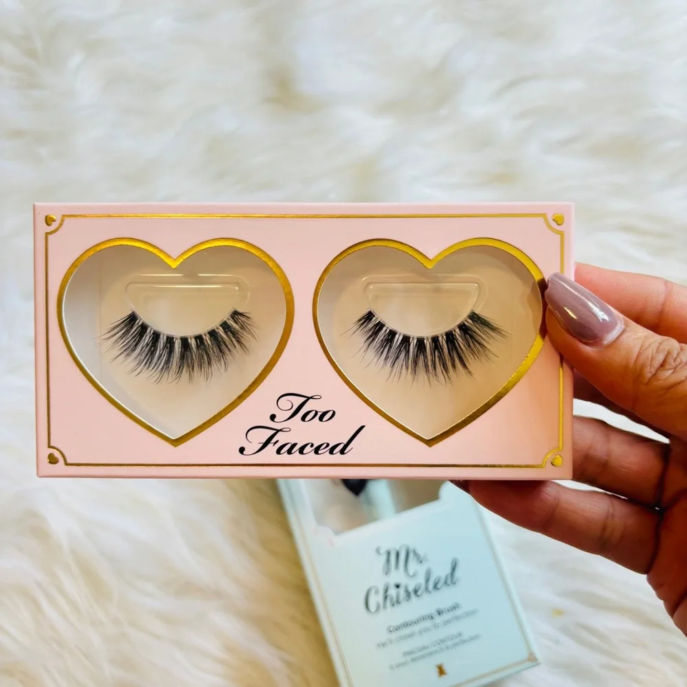 Too Faced Mr. Chiseled Contouring Brush and too face natural flirt
